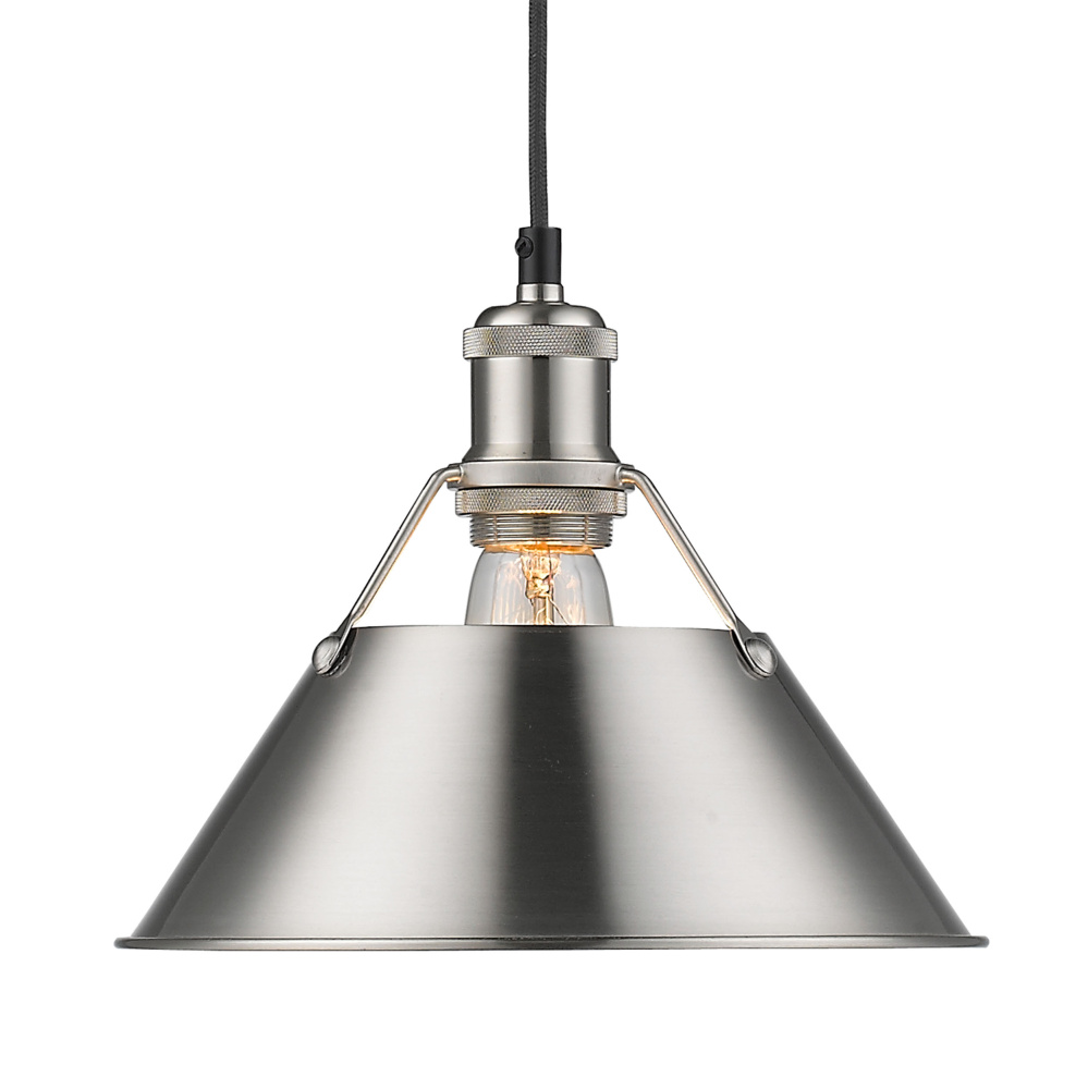 Yep by Golden Lighting Orwell 1-light 10in Pendant in Pewter